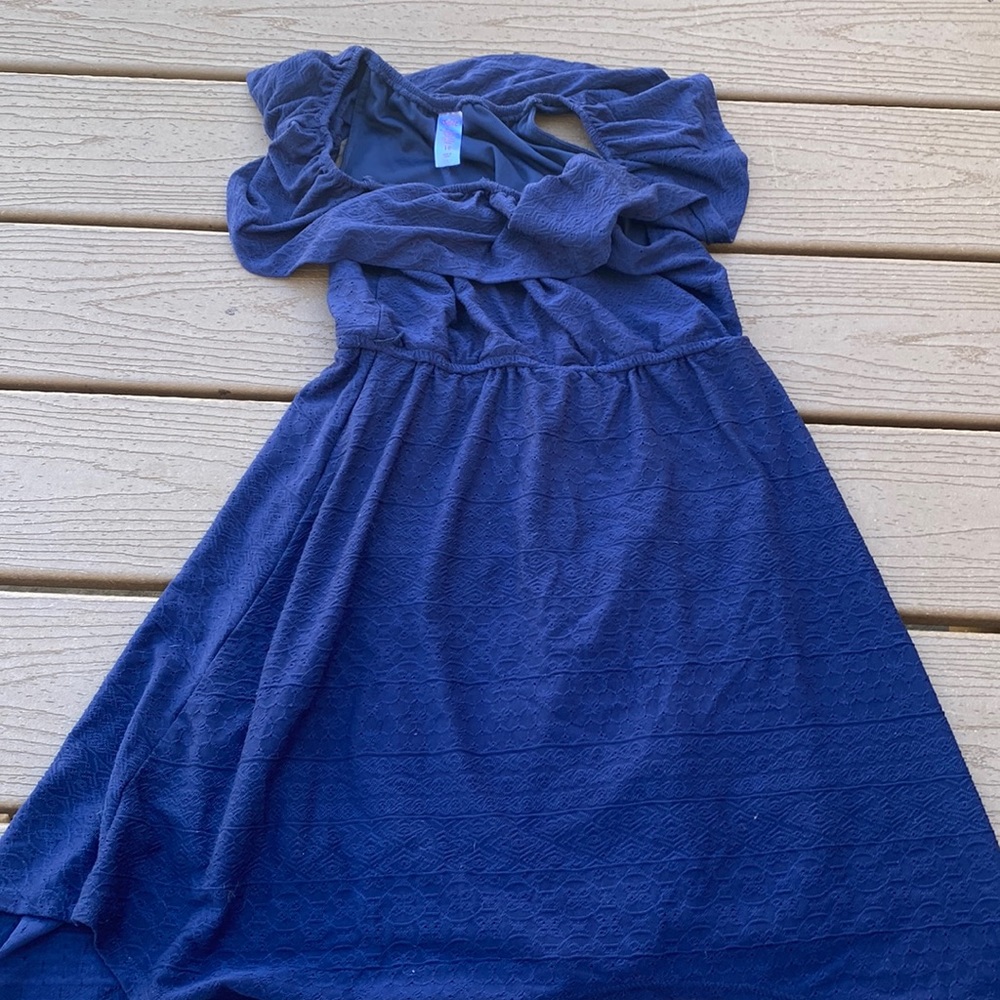 Navy blue dress from justice.